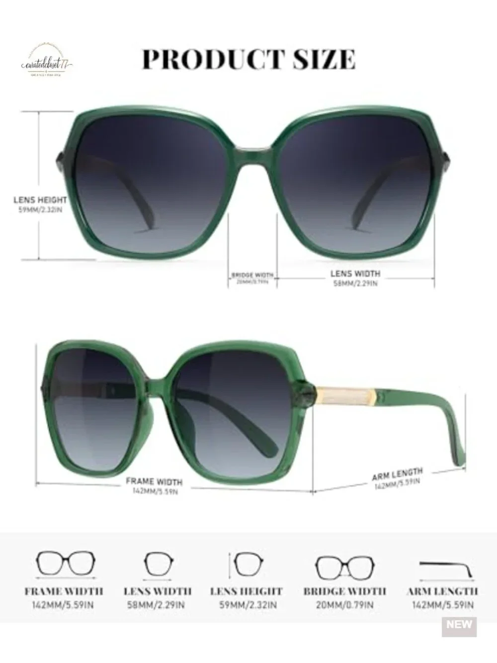 Polarized Sunglasses Women UV400 Protection Trendy Oversized Shades Gift